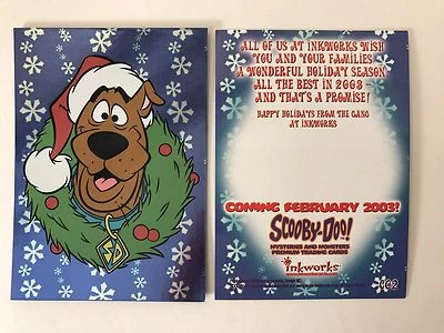 CHEAP PROMO CARD: SCOOBY DOO MYSTERIES AND MONSTERS Inkworks #CO2 HAPPY HOLIDAYS - Image 1 of 2