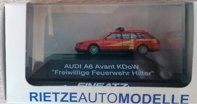 Rietze 50952 - 1/87 Audi A6 C5 Avant Vigile Del Fuoco Hilter - Nuovo - Immagine 1 di 1