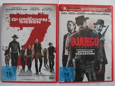 Die glorreichen Sieben + Django Unchained - Western Sammlung, Tarantino, Waltz - Bild 1 von 3