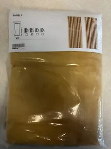 Ikea Sanela Curtain 1 Pair New in Sealed Bag Golden Brown 704.189.0.0 55x98 - Picture 1 of 4