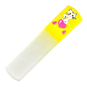 Glass Foot File – Hand-Painted Cat Design | Professional Pedicure Tool for Soft - Picture 1 of 4