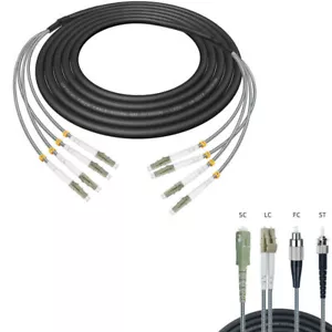 Câble extérieur fibre optique 1M~20M 4 brins MM OM3 7mm avec connecteur FC/SC/ST/LC - Photo 1/15