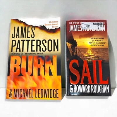James Patterson Murder Mystery Crime Thriller Books Burn Sail Paperback Lot Of 2 - Image 1 of 4