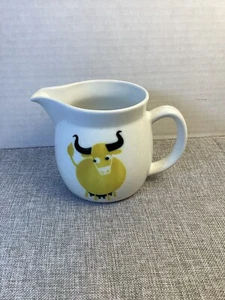 Vintage Arabia Finland Small Pitcher, Yellow Bull, 4” - Picture 1 of 6