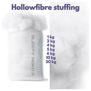 500gsm/1kg/2kg/4kg/5kg/6kg/10kg/20kg TOY STUFFING 100% CARDED HOLLOW FIBRE - Picture 1 of 4