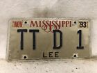 1993 Mississippi Vanity License Plate “TT D 1”