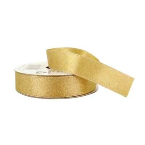 5/8" x 7yd. Gold Shimmer Satin Ribbon by Celebrate It™ - Picture 1 of 4