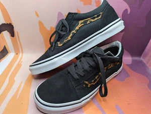 VANS Shoes Old Skool Canvas Sneakers Leopard Print Womens/Youth Size 6.5Cheetah - Picture 1 of 8