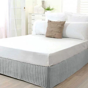 Ardor Quilted Valance Silver KING - Picture 1 of 2