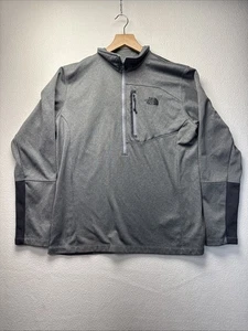 North Face Pullover Herren L grau Quarter Zip Performance Stretch Tasche F18 TCBO - Bild 1 von 9