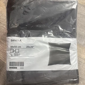 IKEA SANELA Kissen Schein Kissenbezug, grau Samt 20x20" - NEU - Bild 1 von 5