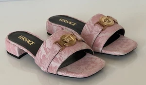 VERSACE Women's Medusa Head Baby Pink Sandals 7 US (37 Euro) 1014748 Spain NIB - Picture 1 of 15