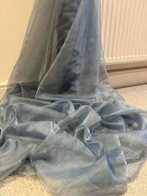 1 Meter Shiny Steel Grey Crystal Organza Organza fabric 58” Wide Dressmaking - Image 1 of 4