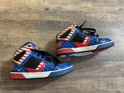 Osiris Tenis Zapatos de Skate Niños Talla 4.5 Bandera Americana Mandíbula Medio Tobillo De Colección Y2K Foto 1 de 4