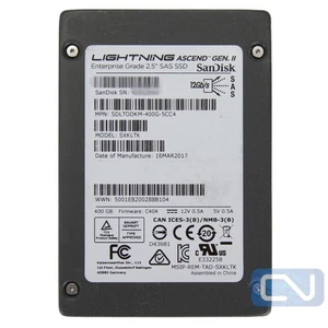 Sandisk Lightning Ascend Gen II 400GB (SAS) SXKLTK (10 DWPD) 12Gb/s 15mm 2.5" - Picture 1 of 2