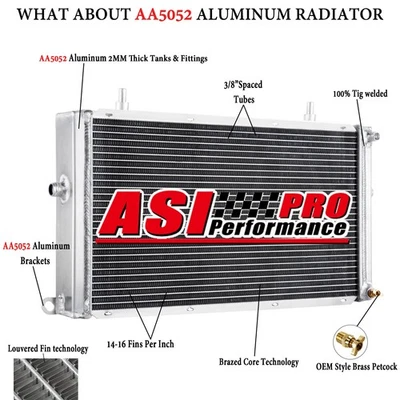 3-Core Aluminum Radiator For 1998-2003 Jaguar XJR XKR Vanden Plas 4.0L ASI - Image 1 of 4