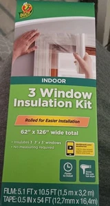 Innenfenster Isolierung Kit für 3 Fenster 62" x 126" insgesamt von Duck Brand - Bild 1 von 4