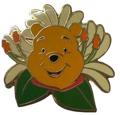 Vtg Walt Disney World  WDW Winnie The Pooh Flower Trading Pin LE 2500 - Image 1 of 4