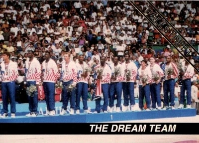 Tarjeta 1992 Ballstreet USA Dream Team ceremonia de metal dorado inserción de lámina dorada Jordan  Foto 1 de 4