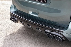 Heckschürze mit Endrohrblenden in schwarz Peugeot Traveller schwarze Inlets FL - Bild 1 von 6