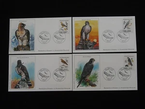 birds raptors set of 4 FDC France 1984 - Picture 1 of 1