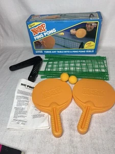 VINTAGE Official Nerf Ping Pong 80's Parker Brothers 1987 With Box & Instruction - Picture 1 of 11