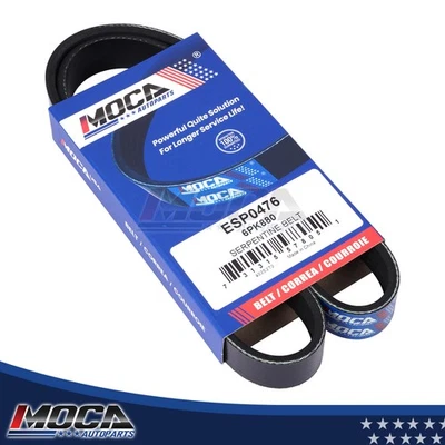 Serpentine Belt for 2012-2017 Hyundai Accent Veloster Kia Rio Soul 1.6L 6PK880 - Image 1 of 4
