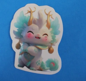 Adorable Magical Fantasy Baby Dragons Sticker 2.18" x 1.75" (AW) - Picture 1 of 2