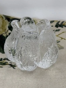 VINTAGE KOSTA BODA Votivkerzenhalter Klarglas "Rosenknospe" - Bild 1 von 6