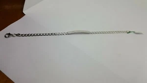 Pulsera Hombre de Punto Bordillo Con Placa de Plata 925 De 7,5 Gramos (0093) - Imagen 1 de 7