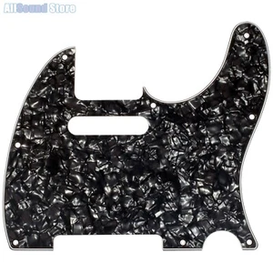 3-ply Black Pearloid Pickguard for Fender USA MIM Standard Tele 8 Hole 60's - Picture 1 of 1