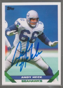 Topps 1993 autografiado Andy Heck - Seahawks - Imagen 1 de 1
