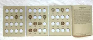 Washington Quarter 10 Coins Starter Set 1932-1947 90% Silver H.E. Harris Book - Picture 1 of 8