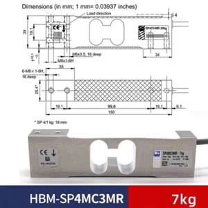 HBM Single Point Load Cell SP4MC3MR-7kg/ - Picture 1 of 7