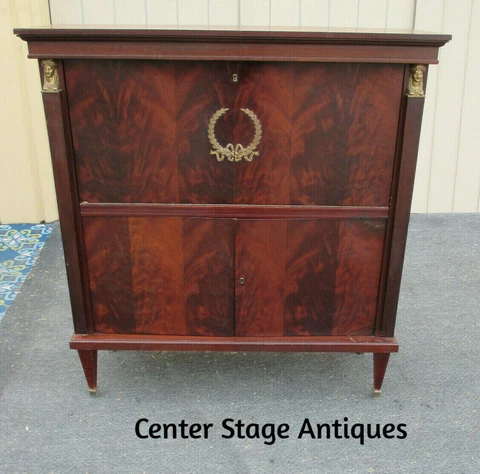 61211 Neo Classical Slant Front Desk Liquor Cabinet Cover
