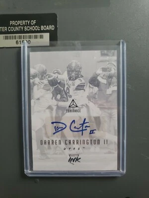 Darren Carrington II 2018 Luminance Rookie Auto Card #RI-DAC Serial #157/249 - Image 1 of 2