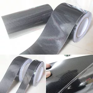 Calcomanía de vinilo de fibra de carbono negro 5D espejo brillante para automóvil con liberación de aire pegatina AB - Imagen 1 de 8