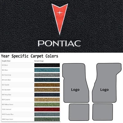 Alfombrillas Cutpile ACC 1973-1976 Pontiac Grand Prix Arrow con logotipo Pontiac 4 piezas Foto 1 de 4