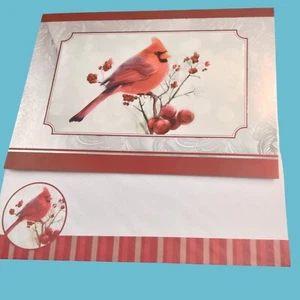 Christmas Cardinal Greeting Card Bible Verse James 1 17 - Picture 1 of 7