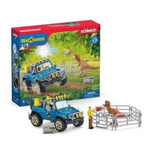 Schleich 41464 Geländewagen mit Dino Außenposten Dinosaurs 36 Teile Spiel Neu - Bild 1 von 4