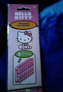 HELLO KITTY STICKERS Party Pack 8 Individual STICKER Sheets 8" x 3" *NEW*