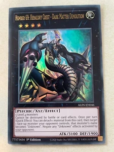 Yugioh Number 69: Heraldry Crest – Dark Matter Demolition ALIN EN046 Ultra Rare - Picture 1 of 2