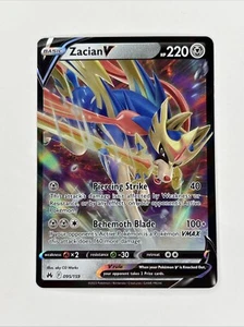 Pokémon TCG Zacian V Crown Zenith 095/159 Holo Ultra Rare - Picture 1 of 2