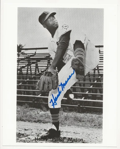 Henry Hank Mason, Kansas City Monarchs, Negro Leagues baseball signed 8x10 photo Cover