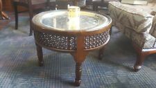 Handcrafted Egyptian (Moroccan/Ottomans) 60Cm.Dia Brass Tray low Coffee Table
