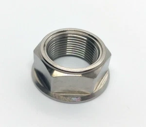 BMW S1000RR Titanium rear axle nut 10 on Ti plain hex head spindle R HP4 - Picture 1 of 8