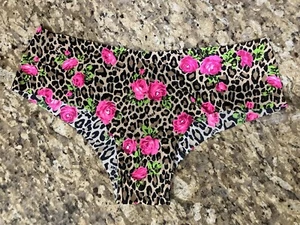 Victoria’s Secret Pink VERY RARE Leopard Rose Seamless Hipster Panties Small NWT - Picture 1 of 4