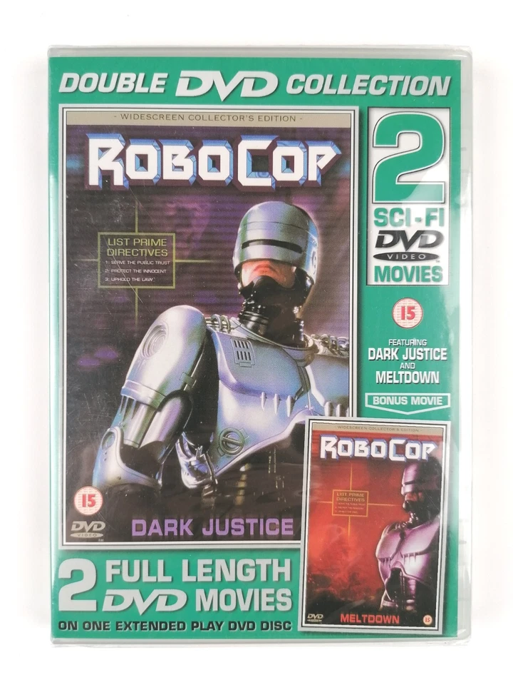 Robocop Double DVD Collection 2 Films Dark Justice & Meltdown - Region 2 - New - Image 1 of 2