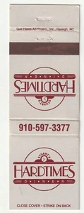 COPERTINA MATCHBOOK - STUART'S HARD TIMES DINER - DURHAM NORTH CAROLINA - RISTORANTE - Foto 1 di 3