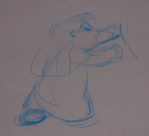 Walt Disney TV Animation Art Cel Production Drawing Lilo & Stitch Lilo - Picture 1 of 2